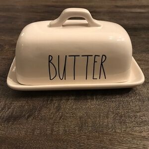 Rae Dunn Artisan Collection by Magenta™️ white ceramic covered BUTTER dish